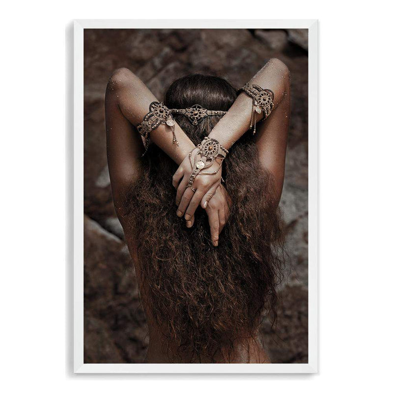 Boho Gypsy-The Paper Tree-Artwork,bohemian,boho,gypsy,gypsy woman,nuetral,portrait,premium art print,TAN,tribal,wall art,Wall_Art,Wall_Art_Prints