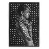 Boho Tribal Woman II-The Paper Tree-Artwork,black,black & White,black and white,bohemian,boho,gypsy,gypsy woman,monochrome,portrait,premium art print,tribal,wall art,Wall_Art,Wall_Art_Prints