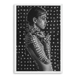 Boho Tribal Woman II-The Paper Tree-Artwork,black,black & White,black and white,bohemian,boho,gypsy,gypsy woman,monochrome,portrait,premium art print,tribal,wall art,Wall_Art,Wall_Art_Prints