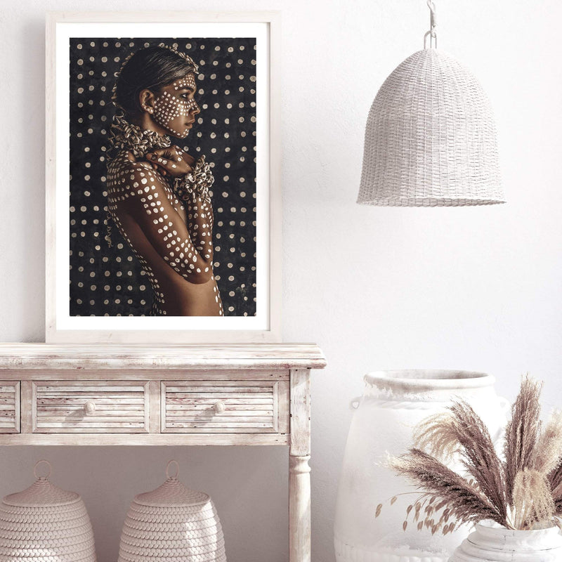 Boho Tribal Woman-The Paper Tree-Artwork,bohemian,boho,gypsy,gypsy woman,portrait,premium art print,TAN,tribal,wall art,Wall_Art,Wall_Art_Prints