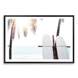 Surfers Sunset-The Paper Tree-beach,boho,coast,coastal,hamptons,landscape,neutral,premium art print,sand,shore,surf,surf board,surfer,wall art,Wall_Art,Wall_Art_Prints,wood