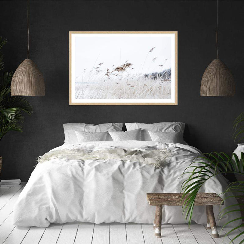 Reeds In The Breeze-The Paper Tree-beach,boho,coast,coastal,grass,hamptons,nature,neutral,pampas grass,premium art print,reeds,sand,shore,tall grass,wall art,Wall_Art,Wall_Art_Prints