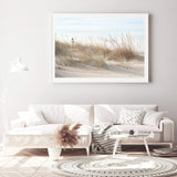 The Lighthouse-The Paper Tree-beach,boho,coastal,coastal grass,coastal reeds,grass,hamptons,landscape,lighthouse,neutral,premium art print,reeds,shore,tall grass,wall art,Wall_Art,Wall_Art_Prints