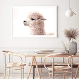 Cream Llama-The Paper Tree-animal,beige,boho,cream,landscape,llama,neutral,premium art print,wall art,Wall_Art,Wall_Art_Prints