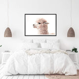 Cream Llama-The Paper Tree-animal,beige,boho,cream,landscape,llama,neutral,premium art print,wall art,Wall_Art,Wall_Art_Prints