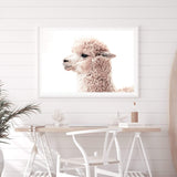 Cream Llama-The Paper Tree-animal,beige,boho,cream,landscape,llama,neutral,premium art print,wall art,Wall_Art,Wall_Art_Prints