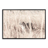 Cheetah In The Grass-The Paper Tree-africa,african,animal,boho,cat,cheetah,grass,landscape,nature,neutral,premium art print,tall grass,wall art,Wall_Art,Wall_Art_Prints