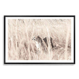 Cheetah In The Grass-The Paper Tree-africa,african,animal,boho,cat,cheetah,grass,landscape,nature,neutral,premium art print,tall grass,wall art,Wall_Art,Wall_Art_Prints