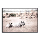 Rhinos-The Paper Tree-Africa,African,Animal,Animals,boho,nature,neutral,premium art print,rhino,wall art,Wall_Art,Wall_Art_Prints