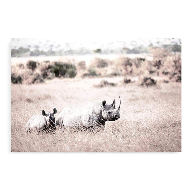 Rhinos-The Paper Tree-Africa,African,Animal,Animals,boho,nature,neutral,premium art print,rhino,wall art,Wall_Art,Wall_Art_Prints