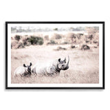 Rhinos-The Paper Tree-Africa,African,Animal,Animals,boho,nature,neutral,premium art print,rhino,wall art,Wall_Art,Wall_Art_Prints