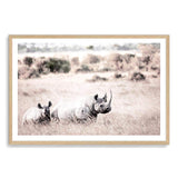 Rhinos-The Paper Tree-Africa,African,Animal,Animals,boho,nature,neutral,premium art print,rhino,wall art,Wall_Art,Wall_Art_Prints