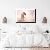 Lion On The Prowl-The Paper Tree-Africa,African,Animal,boho,cat,hunt,Hunting,landscape,leo,lion,nature,neutral,premium art print,TAN,wall art,Wall_Art,Wall_Art_Prints