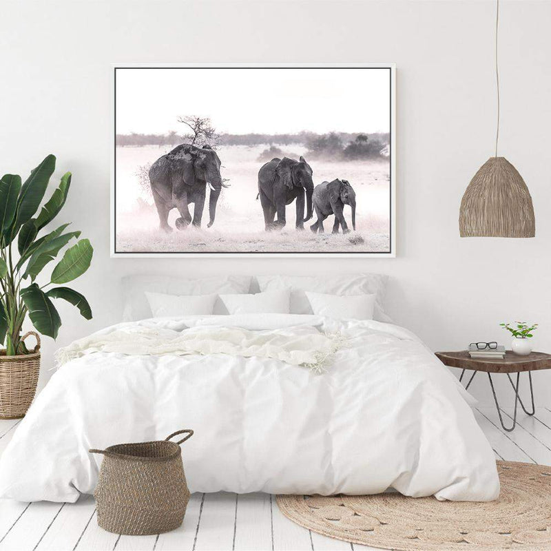 Elephants-The Paper Tree-africa,african,animal,boho,elephant,elephants,herd,landscape,nature,neutral,premium art print,wall art,Wall_Art,Wall_Art_Prints