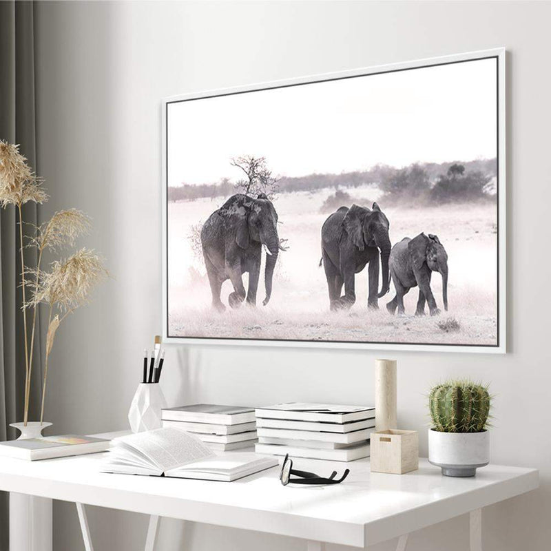 Elephants-The Paper Tree-africa,african,animal,boho,elephant,elephants,herd,landscape,nature,neutral,premium art print,wall art,Wall_Art,Wall_Art_Prints