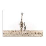 Giraffe Mother & Calf-The Paper Tree-africa,african,animal,baby,boho,calf,giraffe,giraffes,landscape,maternal,mother,nature,neutral,premium art print,wall art,Wall_Art,Wall_Art_Prints