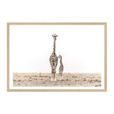 Giraffe Mother & Calf-The Paper Tree-africa,african,animal,baby,boho,calf,giraffe,giraffes,landscape,maternal,mother,nature,neutral,premium art print,wall art,Wall_Art,Wall_Art_Prints