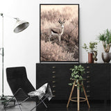 Grazing Springbok-The Paper Tree-africa,african,animal,antelope,nature,neutral,portrait,premium art print,springbok,TAN,wall art,Wall_Art,Wall_Art_Prints