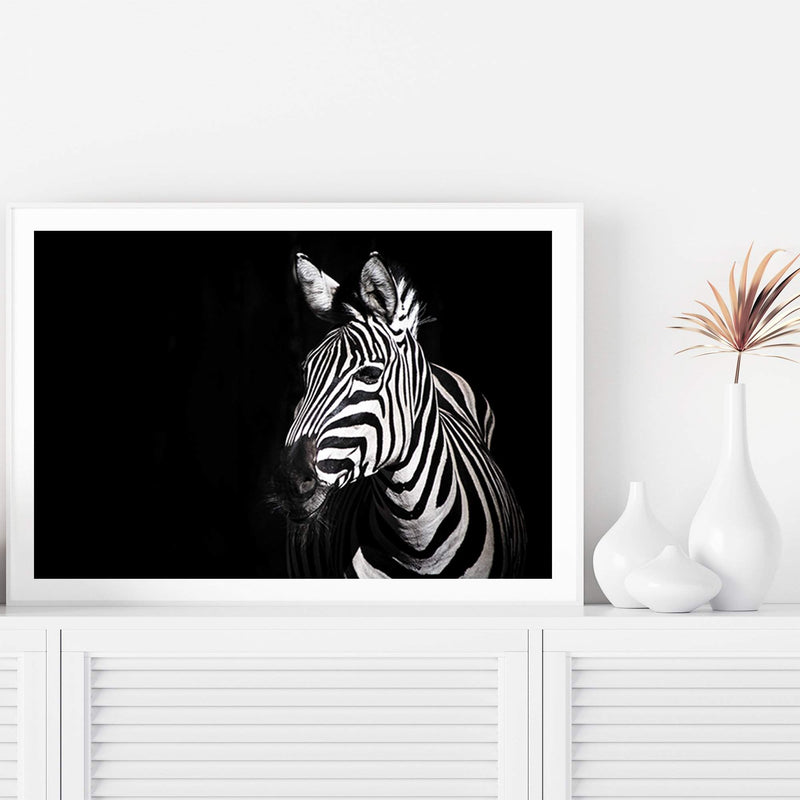 A Zebra's Stipes-The Paper Tree-africa,african,animal,black,black & white,black and white,horse,landscape,minimal,monochrome,premium art print,stripes,wall art,Wall_Art,Wall_Art_Prints,zebra