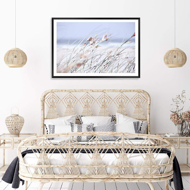 Pastel Grass-The Paper Tree-abstract,beach,blue,coastal,coastal grass,grass,hamptons,landscape,pastel,premium art print,reeds,shore,tall grass,wall art,Wall_Art,Wall_Art_Prints