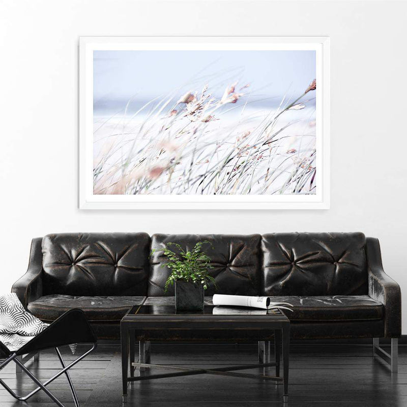 Pastel Grass-The Paper Tree-abstract,beach,blue,coastal,coastal grass,grass,hamptons,landscape,pastel,premium art print,reeds,shore,tall grass,wall art,Wall_Art,Wall_Art_Prints