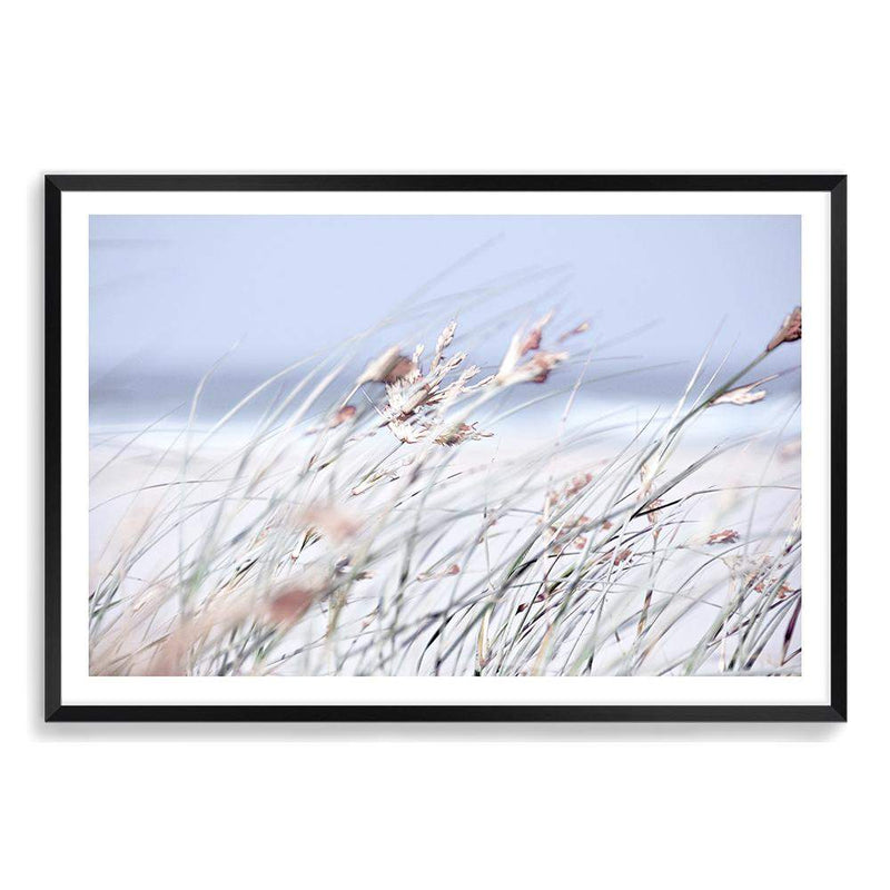 Pastel Grass-The Paper Tree-abstract,beach,blue,coastal,coastal grass,grass,hamptons,landscape,pastel,premium art print,reeds,shore,tall grass,wall art,Wall_Art,Wall_Art_Prints