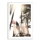 Surfers Sunset II-The Paper Tree-beach,boho,coast,coastal,hamptons,hawaii,neutral,portrait,premium art print,sunset,surf,surf board,surfer,wall art,Wall_Art,Wall_Art_Prints