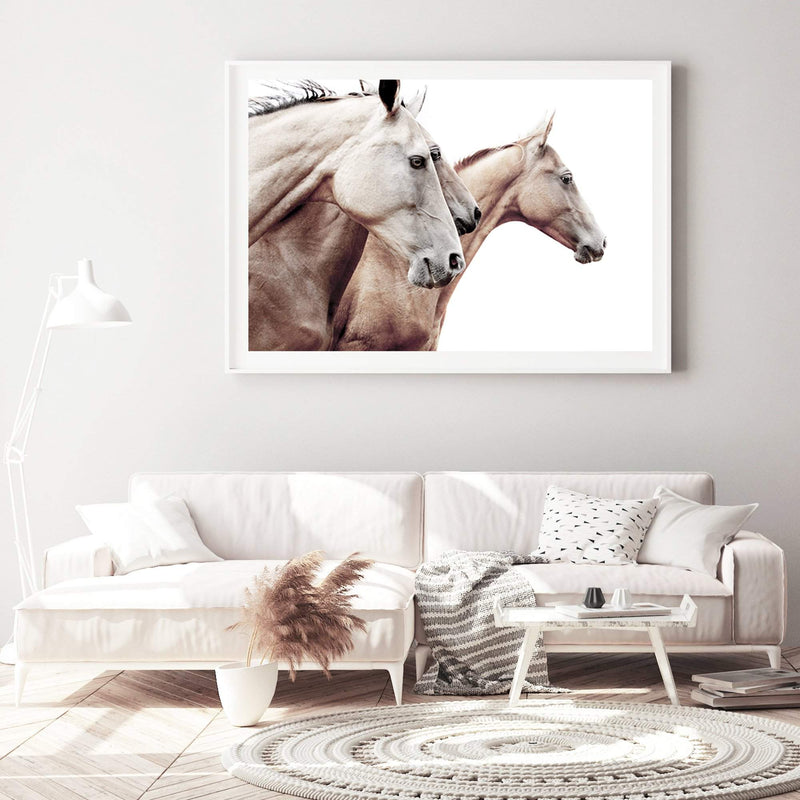 Palomino Horses-The Paper Tree-america,animal,Artwork,australia,beige,boho,cream,fawn,hamptons,horse,horses,landscape,moroccan,morocco,natural,nature,neutral,palomino,premium art print,stallion,tan,wall art,Wall_Art,Wall_Art_Prints,white