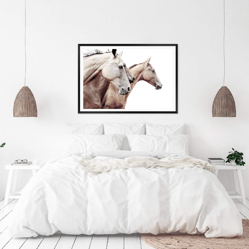 Palomino Horses-The Paper Tree-america,animal,Artwork,australia,beige,boho,cream,fawn,hamptons,horse,horses,landscape,moroccan,morocco,natural,nature,neutral,palomino,premium art print,stallion,tan,wall art,Wall_Art,Wall_Art_Prints,white