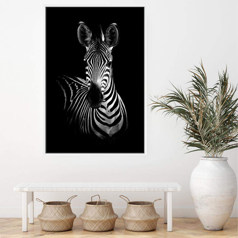 Zebra-The Paper Tree-africa,african,animal,black,black & white,horse,minimalist,monochrome,portrait,premium art print,scandi,wall art,Wall_Art,Wall_Art_Prints,zebra