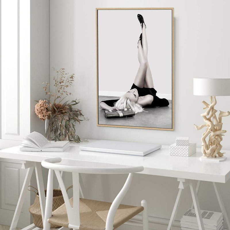 Legs For Days-The Paper Tree-beautiful,black & white,black and white,designer,eclectic,legs,minimalist,neutral,portrait,premium art print,scandi,stockings,trendy,unique,wall art,Wall_Art,Wall_Art_Prints,woman