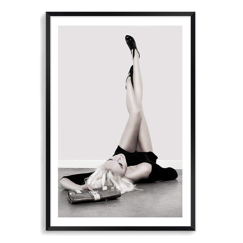 Legs For Days-The Paper Tree-beautiful,black & white,black and white,designer,eclectic,legs,minimalist,neutral,portrait,premium art print,scandi,stockings,trendy,unique,wall art,Wall_Art,Wall_Art_Prints,woman