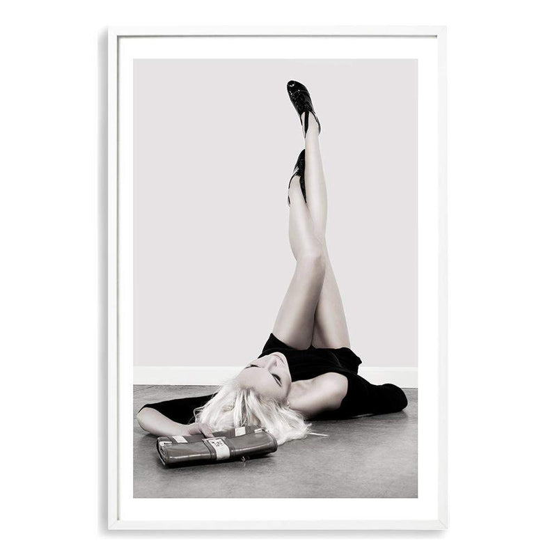 Legs For Days-The Paper Tree-beautiful,black & white,black and white,designer,eclectic,legs,minimalist,neutral,portrait,premium art print,scandi,stockings,trendy,unique,wall art,Wall_Art,Wall_Art_Prints,woman