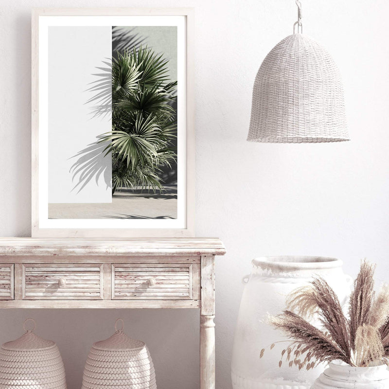 Palms Edge-The Paper Tree-abstract,america,architecture,boho,building,green,hamptons,lines,minimalist,palm frond,palm springs,plam,plam tree,portrait,premium art print,retro,scandi,vintage,wall art,Wall_Art,Wall_Art_Prints,white