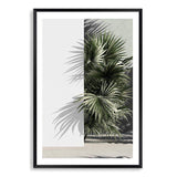 Palms Edge-The Paper Tree-abstract,america,architecture,boho,building,green,hamptons,lines,minimalist,palm frond,palm springs,plam,plam tree,portrait,premium art print,retro,scandi,vintage,wall art,Wall_Art,Wall_Art_Prints,white