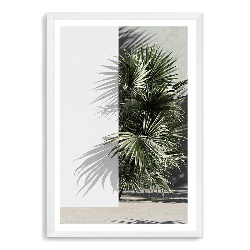 Palms Edge-The Paper Tree-abstract,america,architecture,boho,building,green,hamptons,lines,minimalist,palm frond,palm springs,plam,plam tree,portrait,premium art print,retro,scandi,vintage,wall art,Wall_Art,Wall_Art_Prints,white