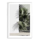 Palms Edge-The Paper Tree-abstract,america,architecture,boho,building,green,hamptons,lines,minimalist,palm frond,palm springs,plam,plam tree,portrait,premium art print,retro,scandi,vintage,wall art,Wall_Art,Wall_Art_Prints,white