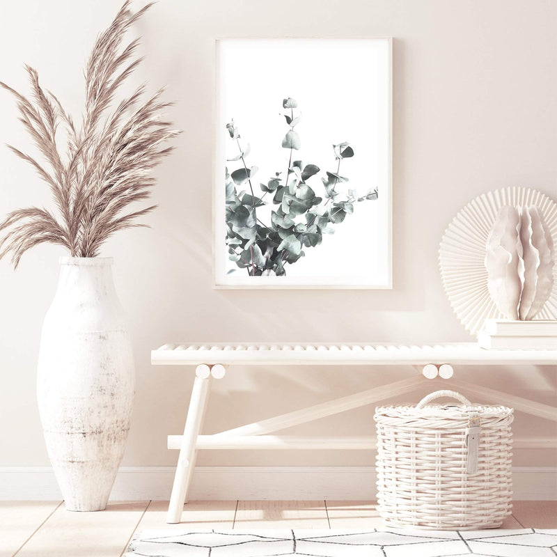 Eucalyptus Leaves-The Paper Tree-australia,australian,australian native,australiana,botanical,eucalyptus,green,gum,hamptons,leaf,leaves,minimalist,muted tone,native,portrait,premium art print,scandi,wall art,Wall_Art,Wall_Art_Prints,white