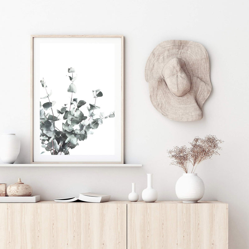 Eucalyptus Leaves-The Paper Tree-australia,australian,australian native,australiana,botanical,eucalyptus,green,gum,hamptons,leaf,leaves,minimalist,muted tone,native,portrait,premium art print,scandi,wall art,Wall_Art,Wall_Art_Prints,white