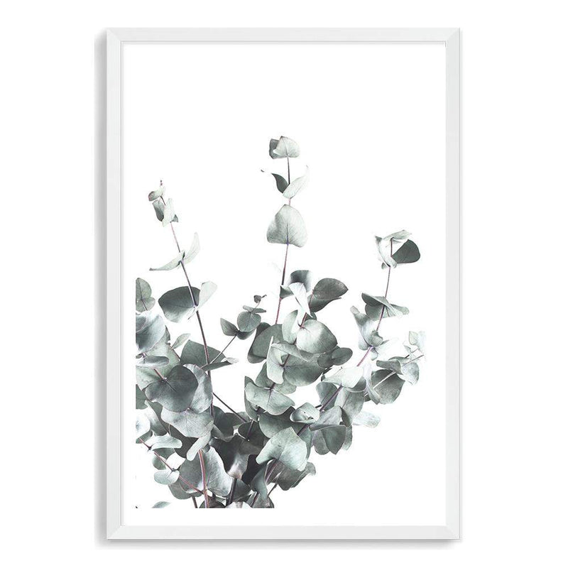 Eucalyptus Leaves-The Paper Tree-australia,australian,australian native,australiana,botanical,eucalyptus,green,gum,hamptons,leaf,leaves,minimalist,muted tone,native,portrait,premium art print,scandi,wall art,Wall_Art,Wall_Art_Prints,white