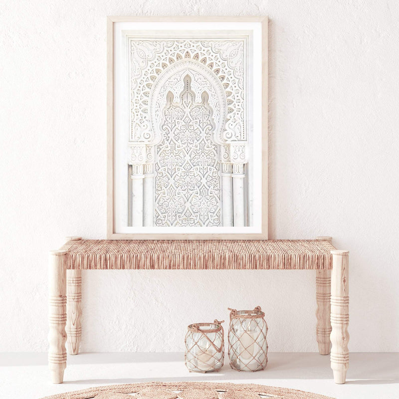 Moroccan Arch-The Paper Tree-Arch,Architecture,boho,door,minimalist,moroccan,moroccan Arch,morocco,neutral,portrait,premium art print,scandi,wall art,Wall_Art,Wall_Art_Prints,white