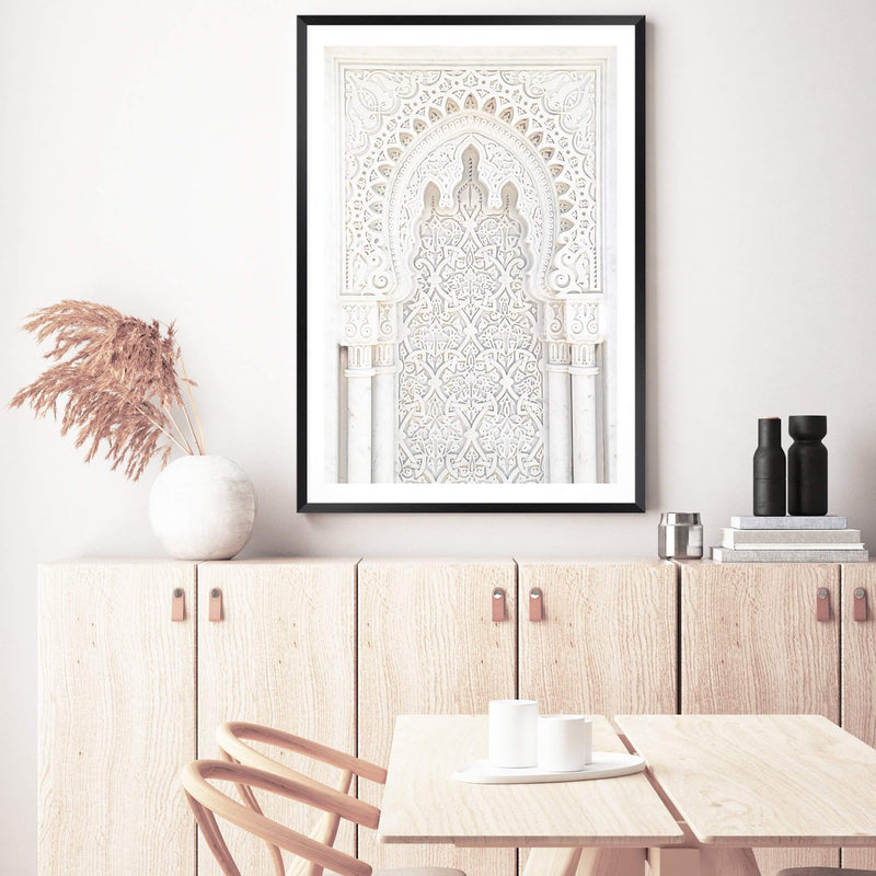 Moroccan Arch-The Paper Tree-Arch,Architecture,boho,door,minimalist,moroccan,moroccan Arch,morocco,neutral,portrait,premium art print,scandi,wall art,Wall_Art,Wall_Art_Prints,white