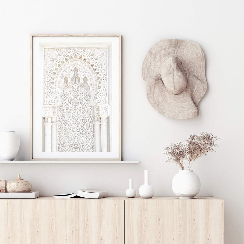 Moroccan Arch-The Paper Tree-Arch,Architecture,boho,door,minimalist,moroccan,moroccan Arch,morocco,neutral,portrait,premium art print,scandi,wall art,Wall_Art,Wall_Art_Prints,white