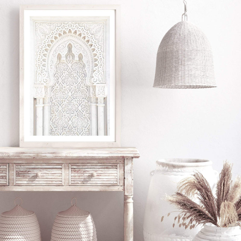 Moroccan Arch-The Paper Tree-Arch,Architecture,boho,door,minimalist,moroccan,moroccan Arch,morocco,neutral,portrait,premium art print,scandi,wall art,Wall_Art,Wall_Art_Prints,white