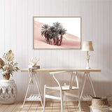 Desert Palms-The Paper Tree-boho,date palm,desert,landscape,moroccan,morocco,nature,orange,palm,palms,pastel,pink,plam trees,premium art print,TAN,wall art,Wall_Art,Wall_Art_Prints