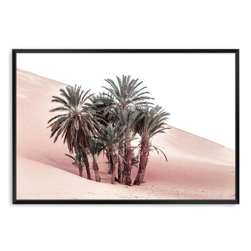 Desert Palms-The Paper Tree-boho,date palm,desert,landscape,moroccan,morocco,nature,orange,palm,palms,pastel,pink,plam trees,premium art print,TAN,wall art,Wall_Art,Wall_Art_Prints