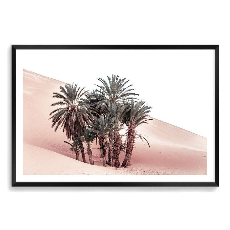 Desert Palms-The Paper Tree-boho,date palm,desert,landscape,moroccan,morocco,nature,orange,palm,palms,pastel,pink,plam trees,premium art print,TAN,wall art,Wall_Art,Wall_Art_Prints