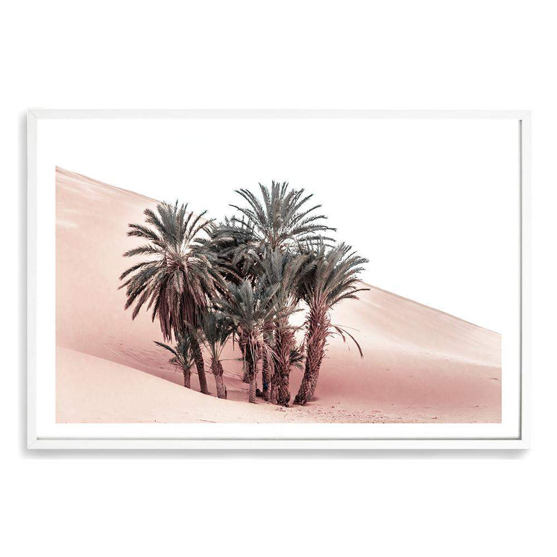 Desert Palms-The Paper Tree-boho,date palm,desert,landscape,moroccan,morocco,nature,orange,palm,palms,pastel,pink,plam trees,premium art print,TAN,wall art,Wall_Art,Wall_Art_Prints