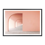 Boho Arch-The Paper Tree-abstract,arch,architecture,bohemian,boho,landscape,lines,minimalist,orange,pastel,premium art print,terracotta,tunnle,wall art,Wall_Art,Wall_Art_Prints