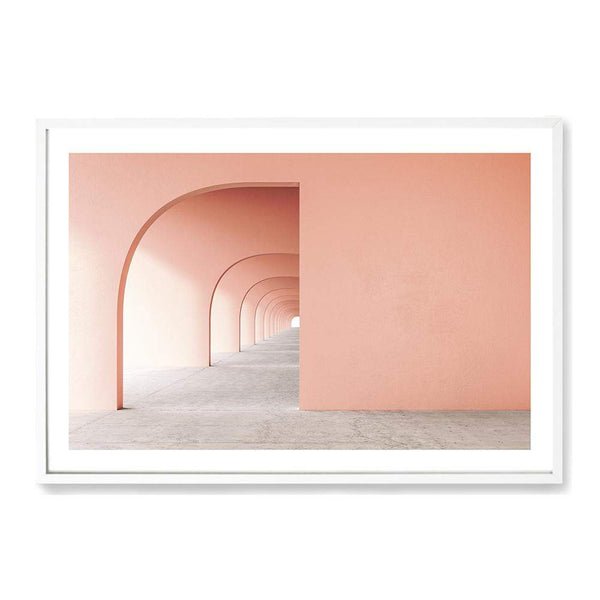 Boho Arch-The Paper Tree-abstract,arch,architecture,bohemian,boho,landscape,lines,minimalist,orange,pastel,premium art print,terracotta,tunnle,wall art,Wall_Art,Wall_Art_Prints